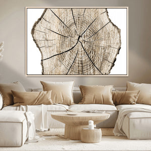 Abstract Wood Tree Ring Wall Art - Ready to Hang Minimalist