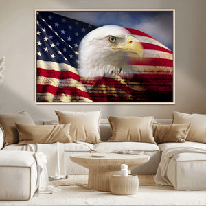 American Flag Eagle Symbol Wall Art, American Flag Eagle