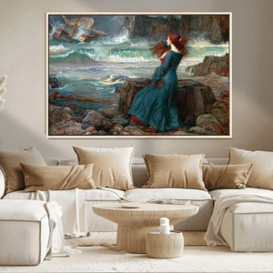 Miranda by the Shore Wall Art Canvas Print – Tempest Scene
