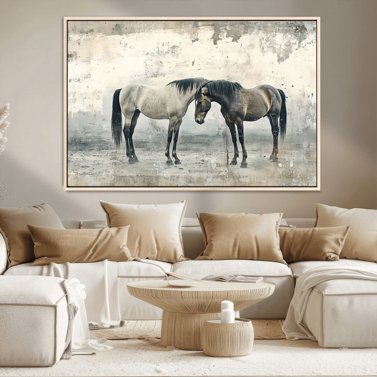 Chines Style Majestic Horses Wall Art | Ready to Hang and
