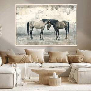 Chines Style Majestic Horses Wall Art | Ready to Hang and