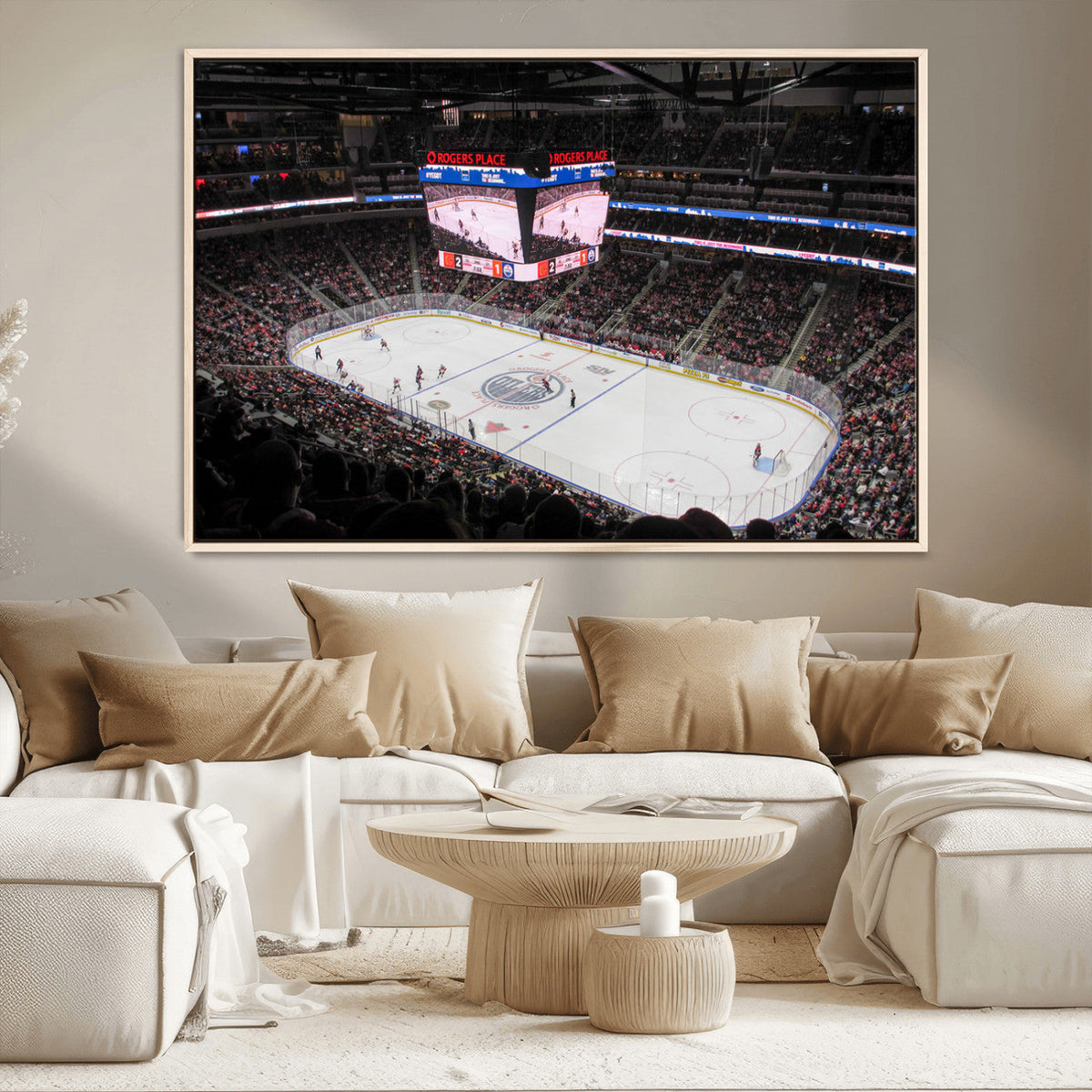 Rogers Place Edmonton Oilers Ice Hockey Stadium Wall Art,