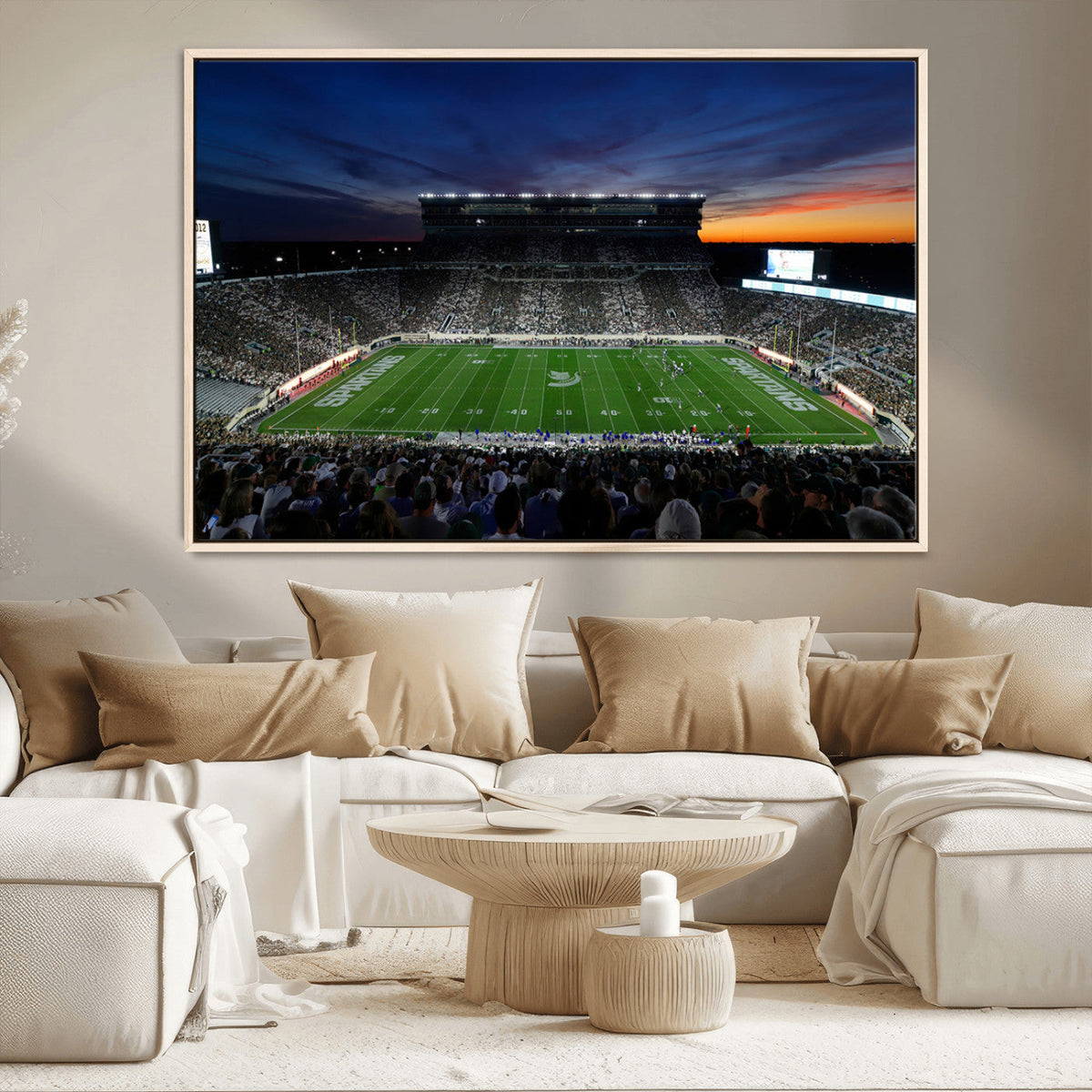 Michigan State Spartans Football Team Print - East Lansing