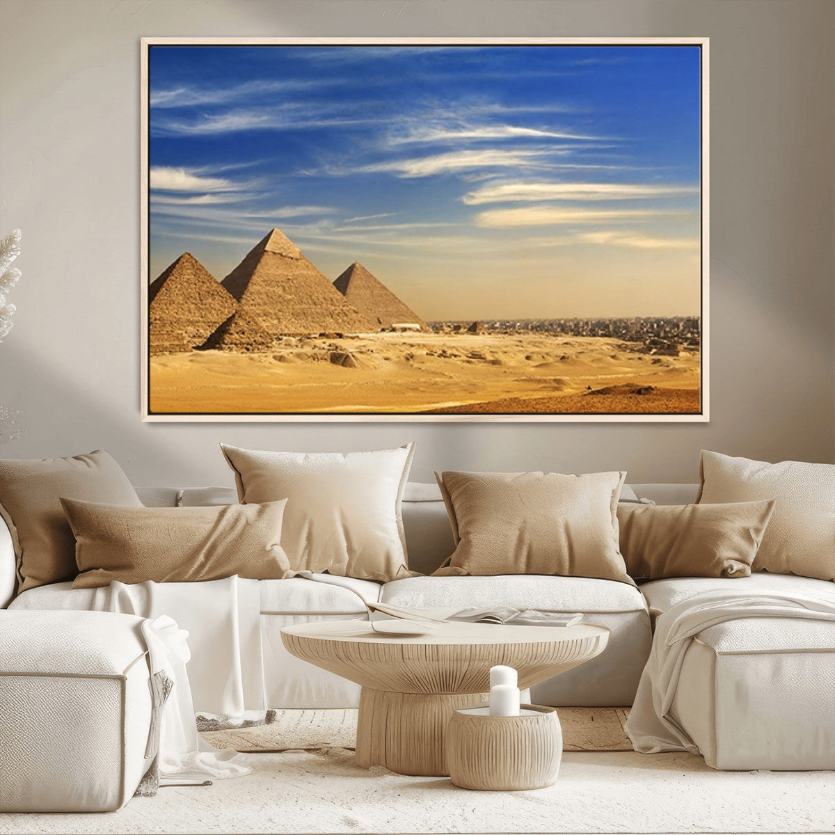 Majestic Ancient Wonders Wall Art Canvas Print – Golden
