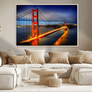 Large Wall Art San Francisco Canvas Print - Wonderful Golden
