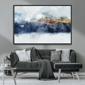Abstract Mountain Range Art Canvas Print | 3 Panel