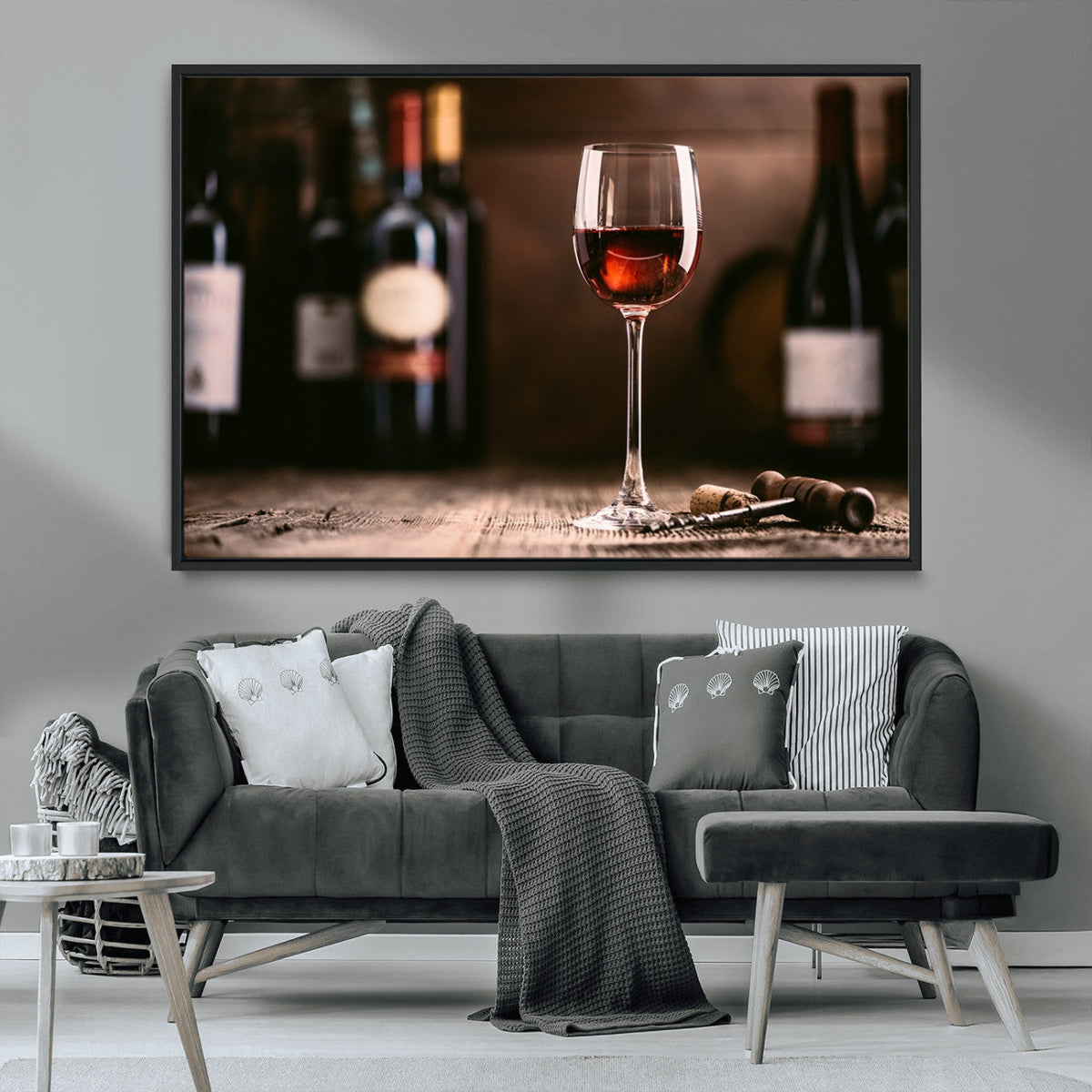 Red Wine and Bottle Canvas Print