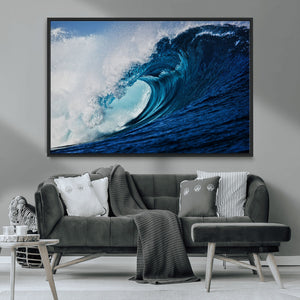 Ocean Wave at Sunset Canvas Art, Large Wall Print of Vibrant