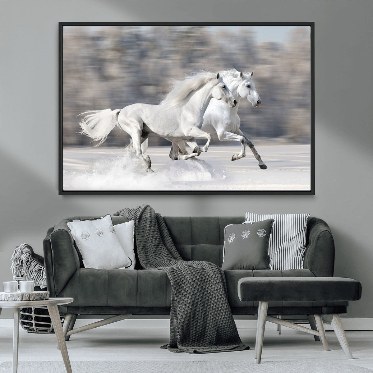 The White Horses Wall Art, Framed White Horses Wall Art