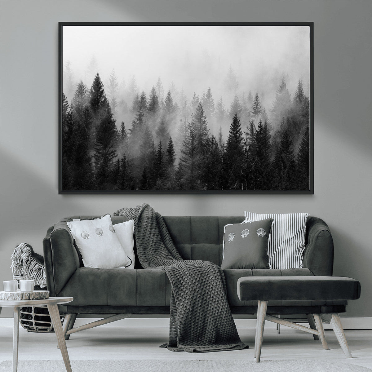 Fogy Forest Canvas Wall Art Print - Mountain Wall Art with