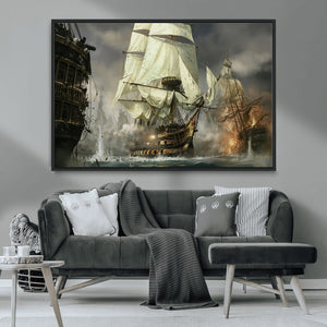 Pirate Ship War Wall Art Canvas Print