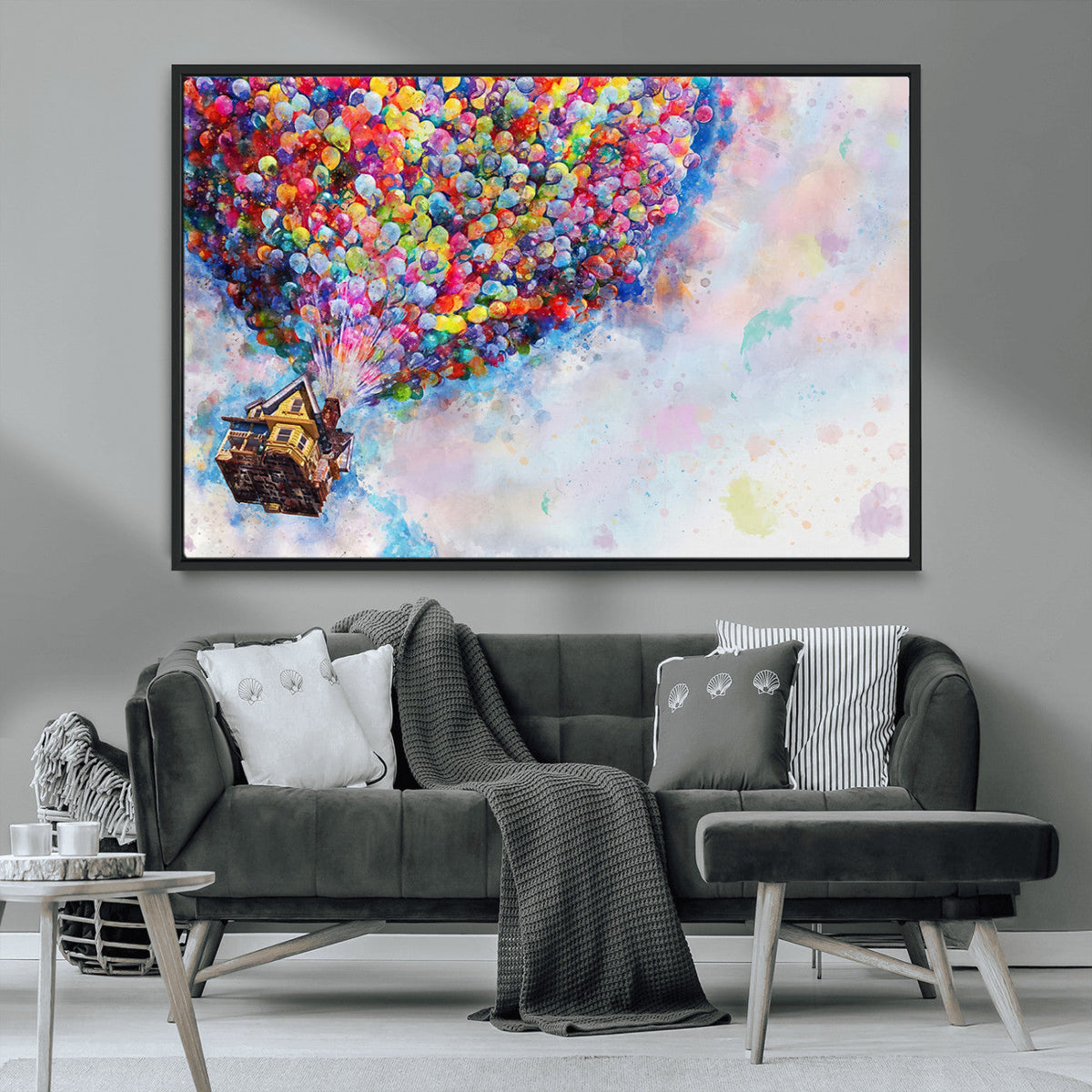 Don't Look Up Movie Canvas Wall Art - Vibrant Floating House