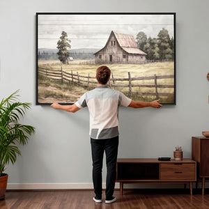 Rustic Farmhouse Barn Wall Art | 3-Panel Framed Gallery Wrap