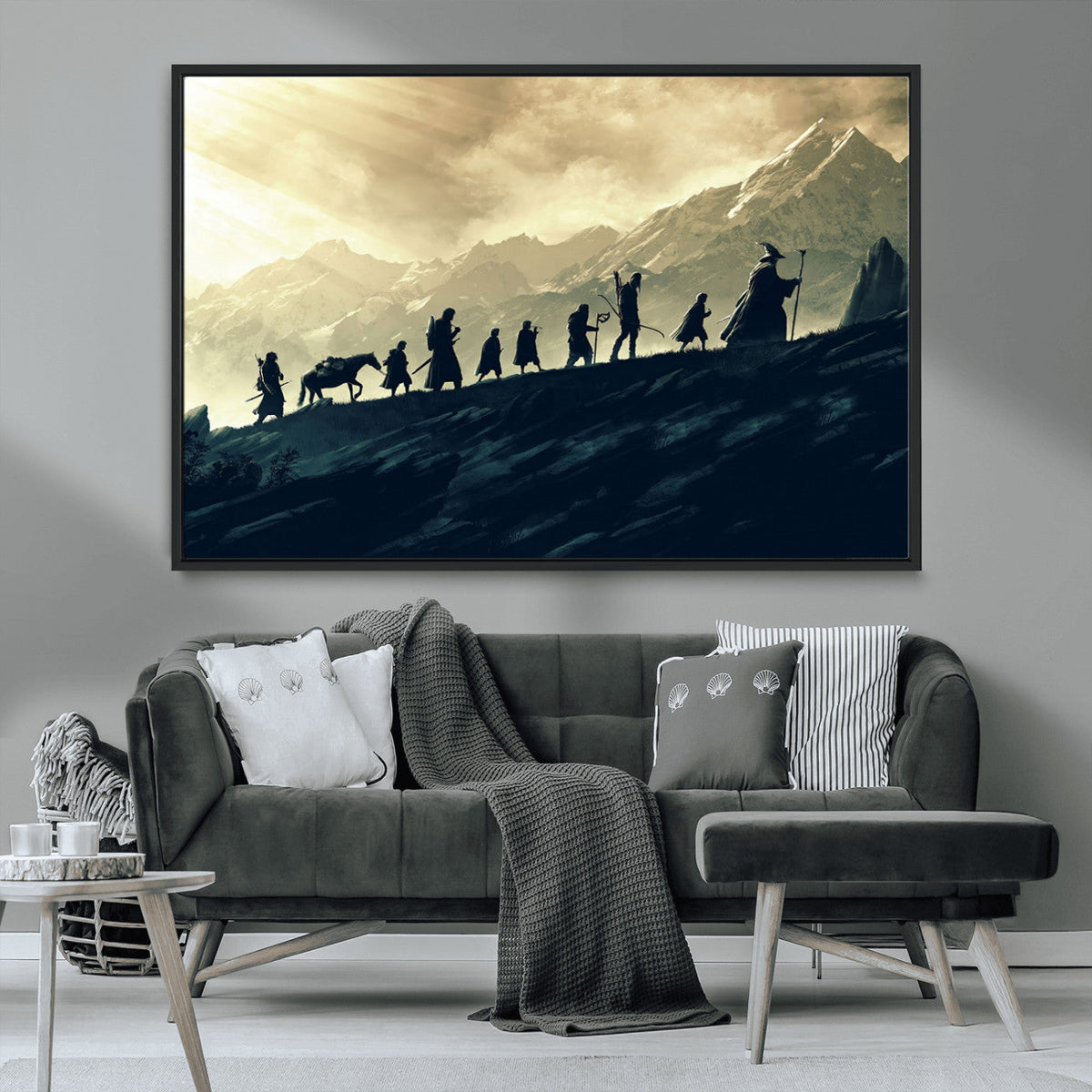 Fellowship Journey Wall Art – Fantasy Adventure Canvas Print