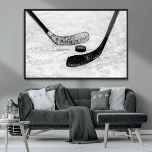 Winter Ice Hockey Sport Canvas Wall Art Print - Hockey Wall