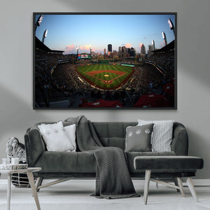 PNC Park Evening Game Triple Canvas Wall Art - Pittsburgh