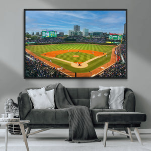 Wrigley Field Chicago Cubs Panoramic Canvas Print –