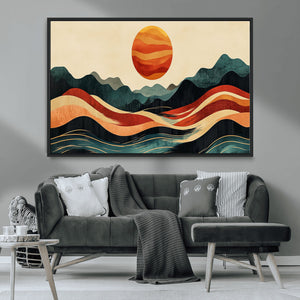Mountain Triptych Wall Art Canvas Print – Western Nature