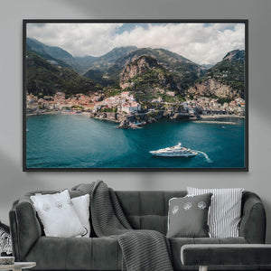 Amalfi Coast Wall Art – Framed Italian Seaside Canvas