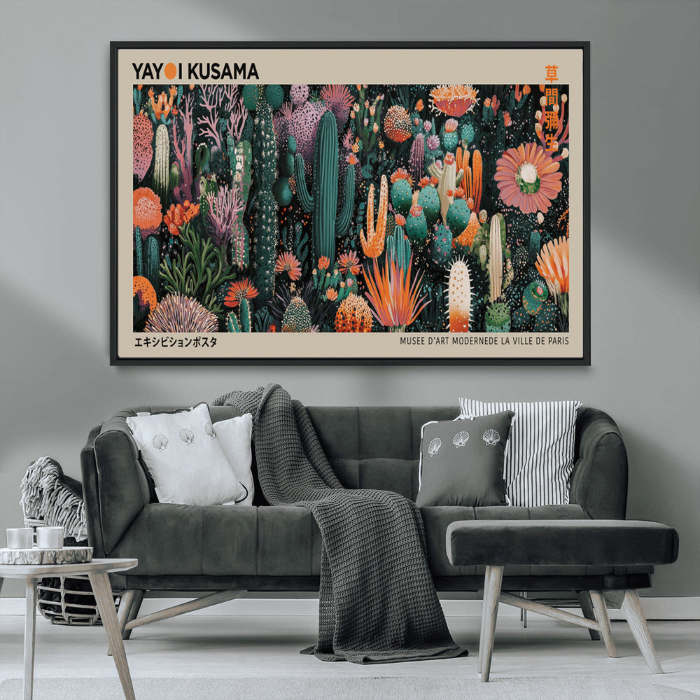 Yayoi Kusama Art Print Canvas – Abstract Mount Fuji Japanese