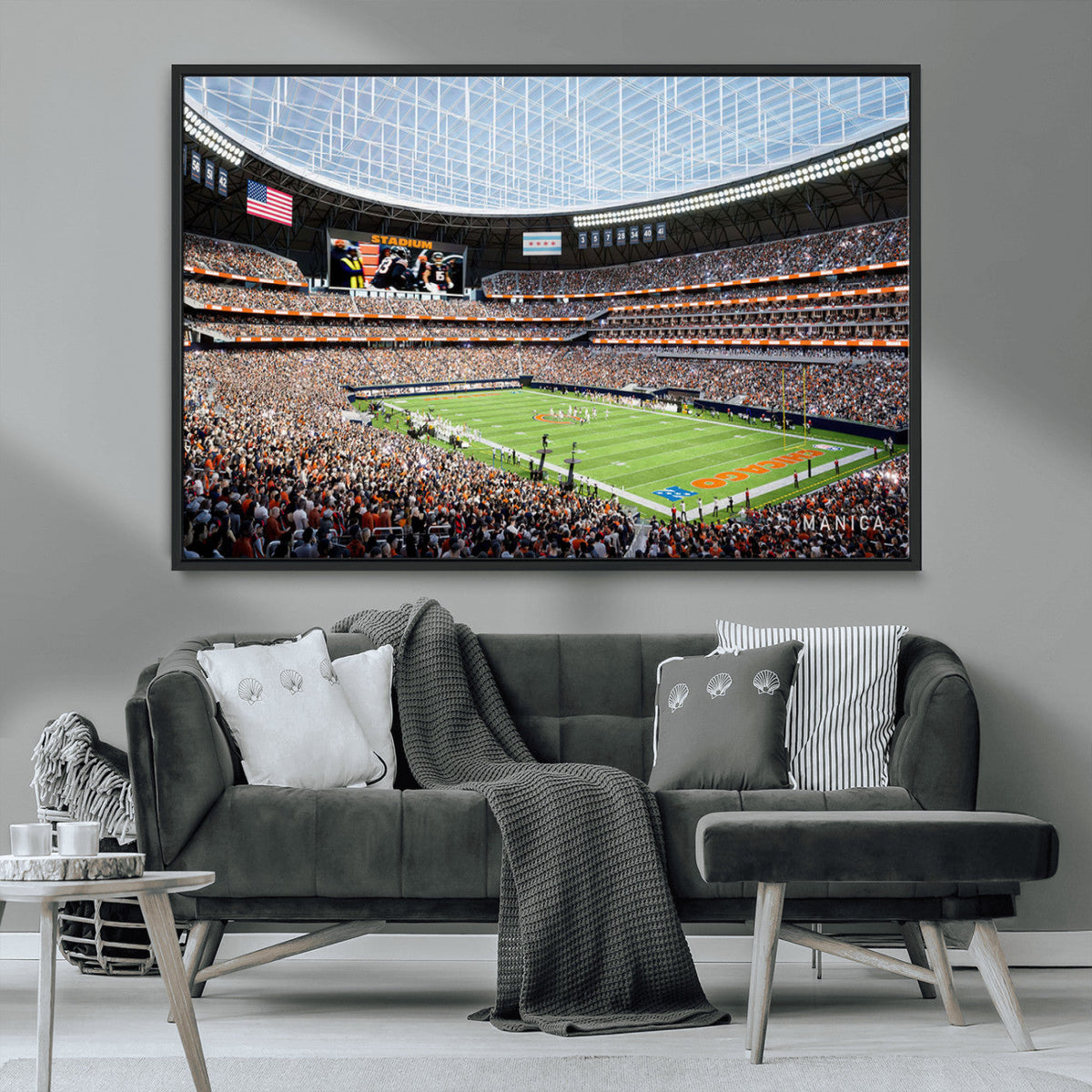 Chicago Bears Soldiers Field Wall Art Canvas Print – Framed
