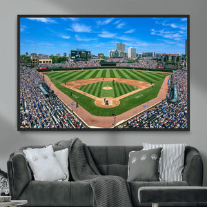 Wrigley Field Baseball Stadium Canvas Wall Art – Packed