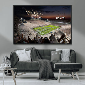 Penn State Stadium Wall Art – White Out Football Game Canvas