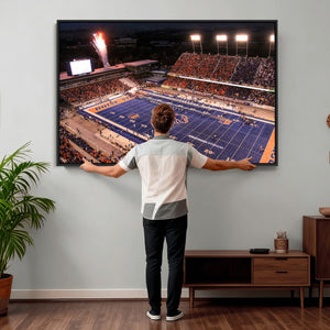 Boise State Stadium Large Wall Art Canvas Print for Living