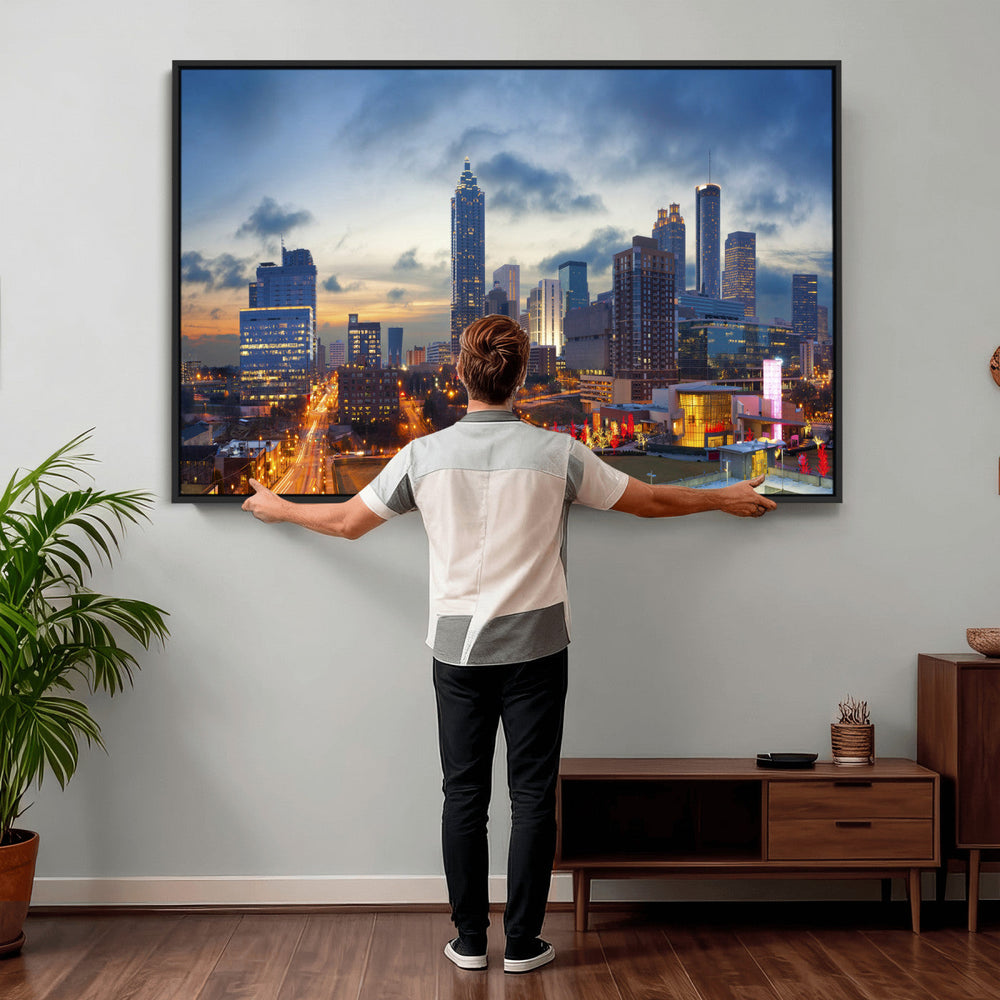 Atlanta Skyline Wall Art Canvas Print, Atlanta Downtown
