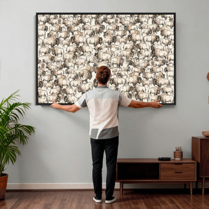 American Bison Canvas Print - Abstract Buffalo Wall Art