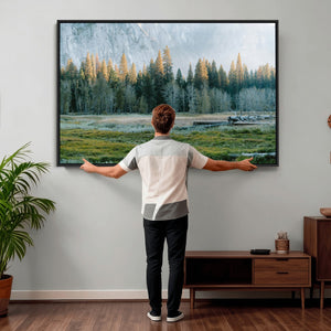 Forest Meadow Wall Art Canvas Print, Pine Tree Landscape