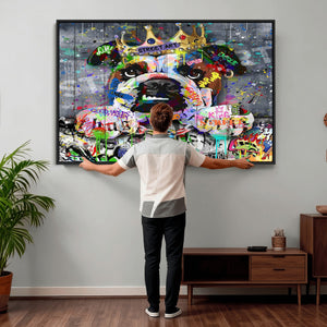 Graffiti Dog Wall Art Decor for Teen Bedroom - Abstract