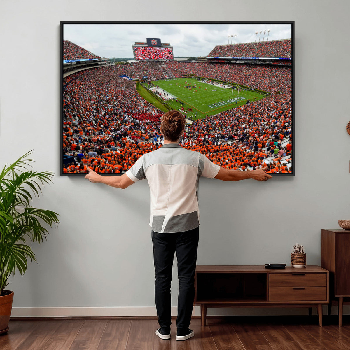 Auburn Stadium Wall Art Canvas Print, Jordan Hare Stadium