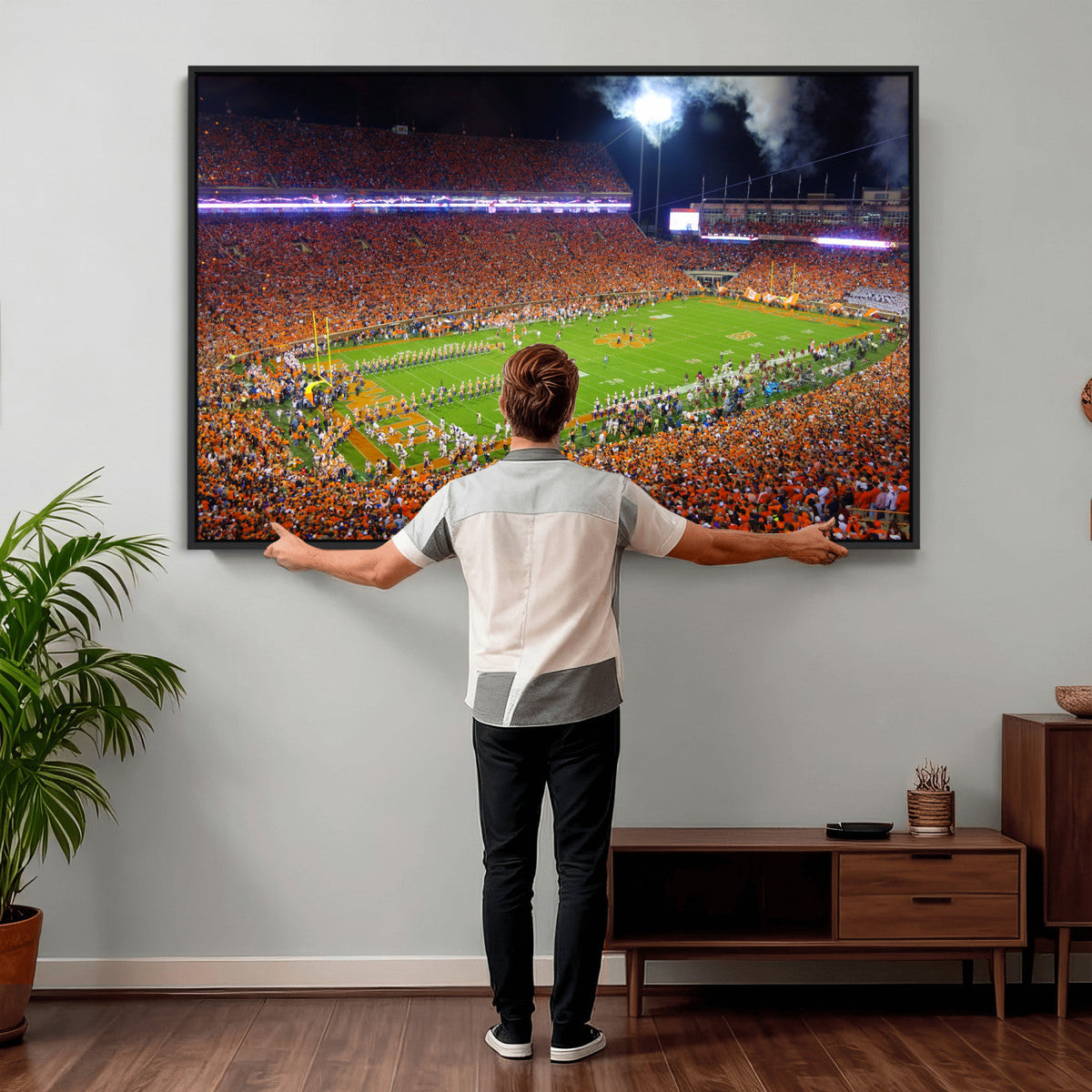 Clemson Football Stadium Wall Art Canvas Print, College
