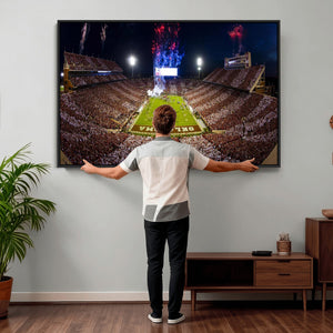 Oklahoma Memorial Stadium Wall Art Canvas Print – Oklahoma