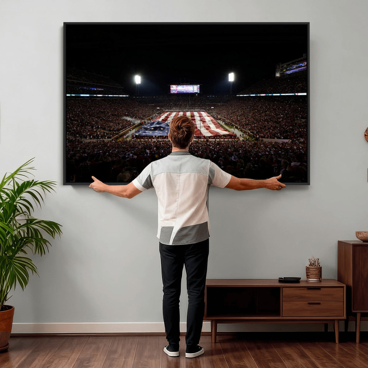 Oklahoma Memorial Stadium Wall Art Canvas Print – Oklahoma