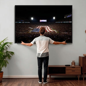 Oklahoma Memorial Stadium Wall Art Canvas Print – Oklahoma