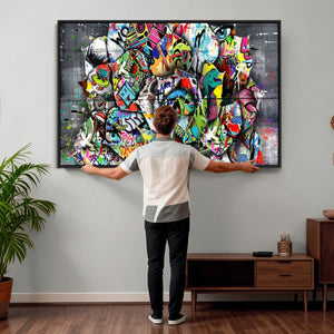 Abstract Graffiti Collage Street Art Wall Art Canvas Print