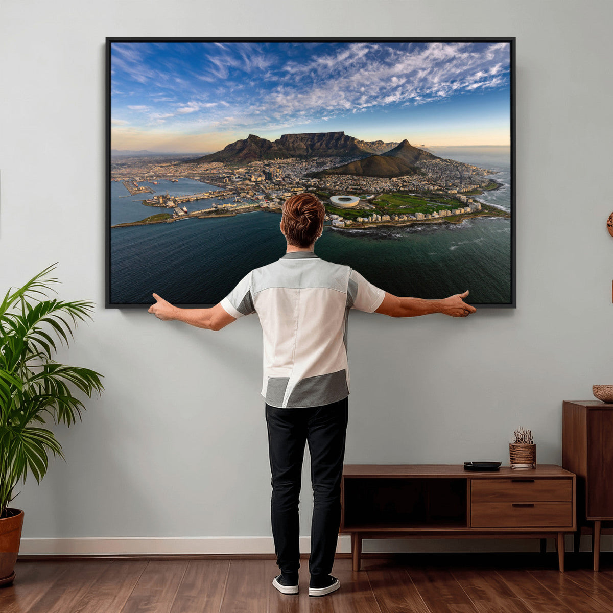 Cape Town Wall Art Canvas Print – Table Mountain Coastal