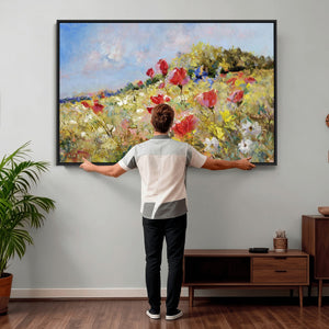 Abstract Mountain Landscape Wall Art Canvas Print – Textured