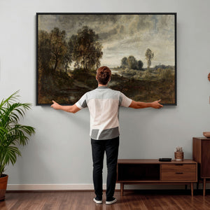 Adolf Dressler Landscape of the Oder River Wall Art Canvas