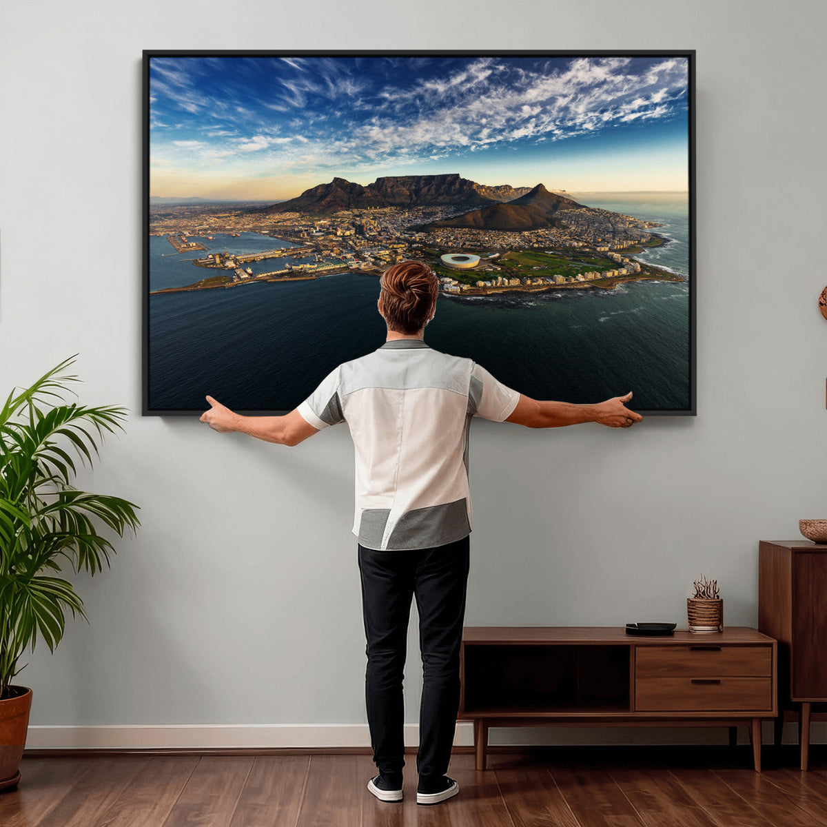 Cape Town Skyline Wall Art Canvas Print – Table Mountain