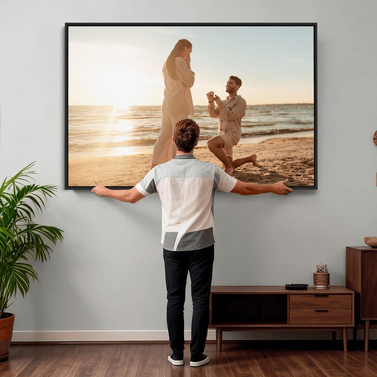 Custom Photo Framed Canvas Wall Art, Personalized Picture Print