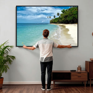 Puerto Rico Beach Paradise Wall Art – Tropical Coastal Print