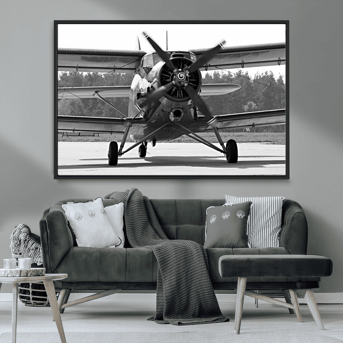 Wall Art Old War Plane Canvas Print