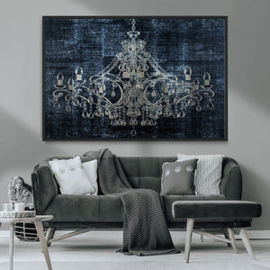 Dark Chandelier Wall Art Canvas Print