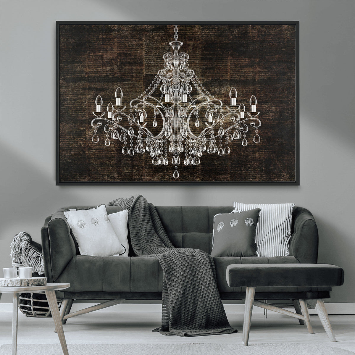 Rustic Chandelier Canvas Print