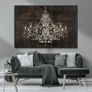 Rustic Chandelier Canvas Print