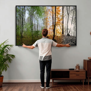 Four Seasons Wall Art Forest Canvas Print – Triptych