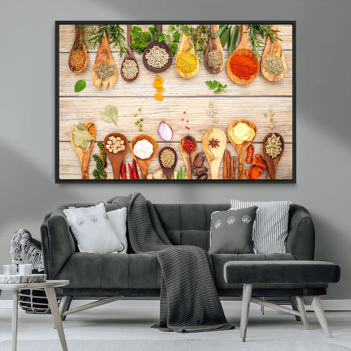 Kitchen Spice on the Table Wall Art, Kitchen Spice Wall Art
